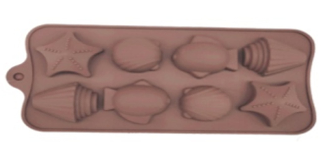 8 WELL SHELL SILICONE CHOCOLATE MOLD