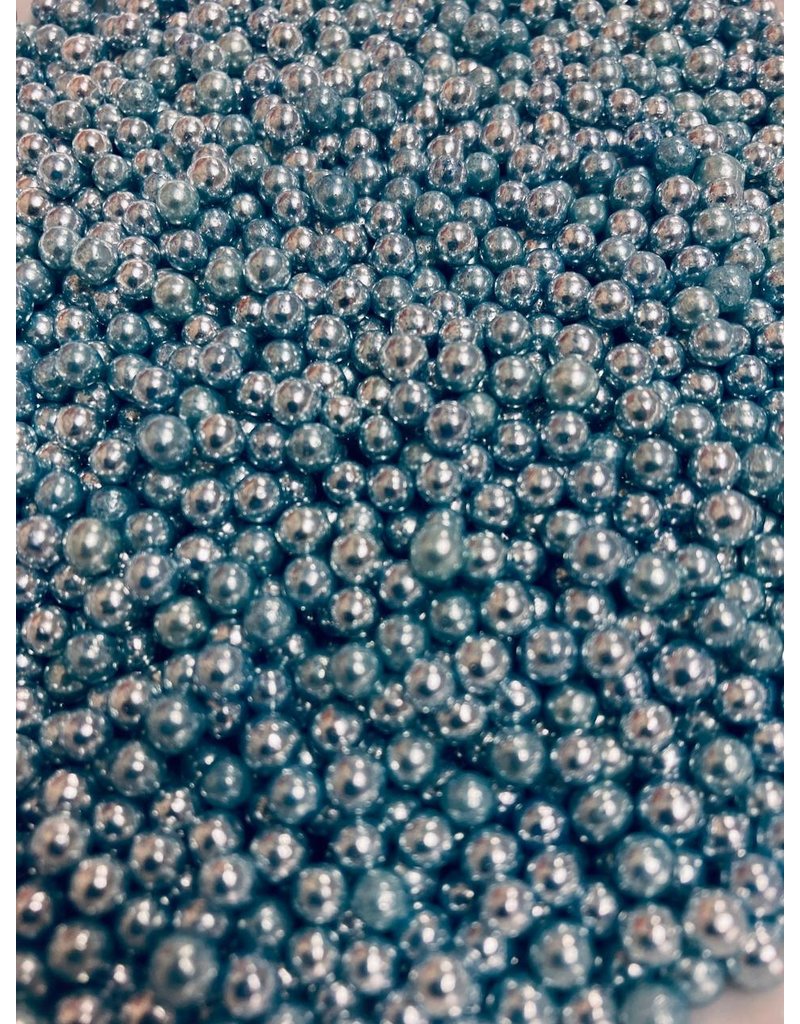 METALLIC DRAGEES 4MM BLUE 3.5oz
