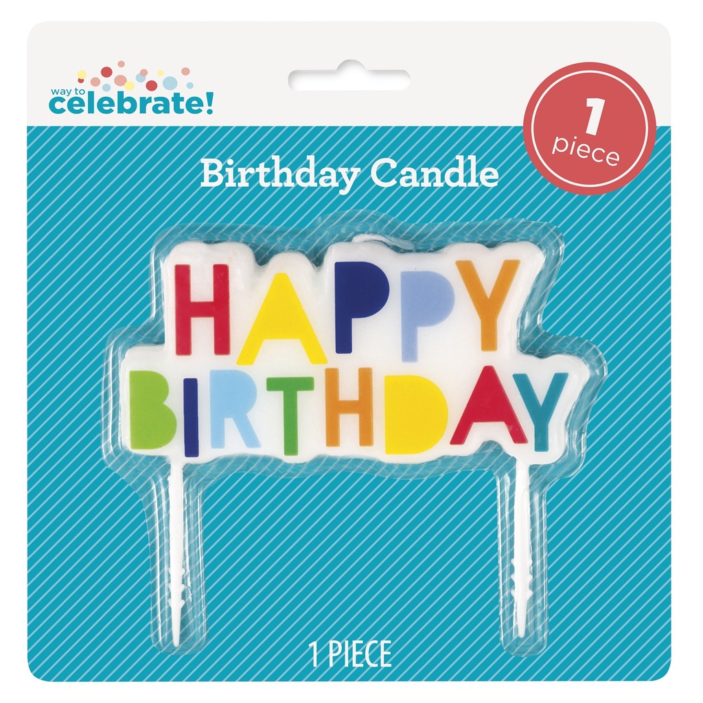 HAPPY BITHDAY CANDLE 1PC (WM45197-0722)