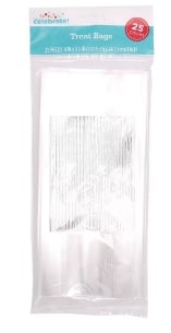 CLEAR TREAT BAGS W/ TWIST TIES 25CT (KQ-308482)