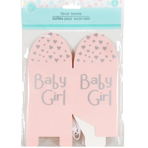 BABY GIRL FAVOR BOXES 5PC