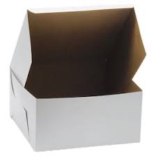 12" x 12" x 5" White Cake Box N/Window (CW-04)