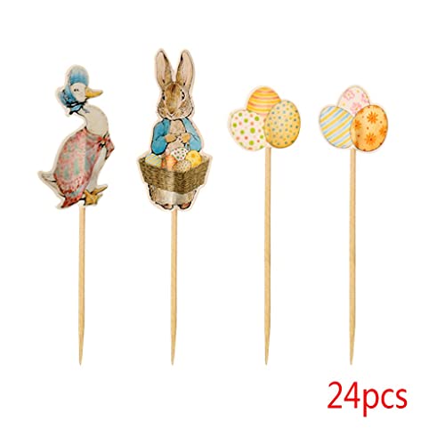 Easter Eggs,Bunny And Duck Picks 24ct
