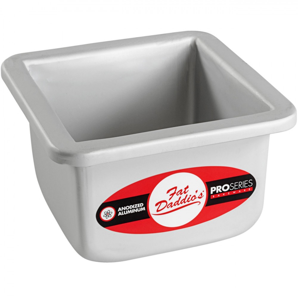 Square cake pan solid bottom 4"x4"x3" PSQ-443