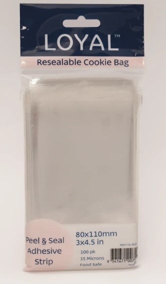 3" x 4.5" CLEAR TREAT BAGS 100CT RCB110