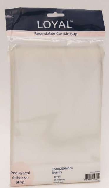 8" x 6" CLEAR TREAT BAGS 100CT RCB200