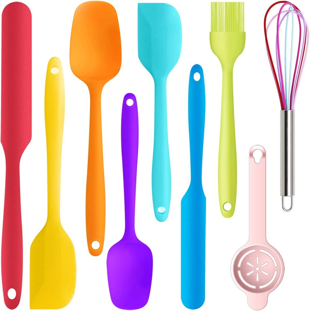 Silicone 9 piece Spatula Set - 446 F Heat Resistant