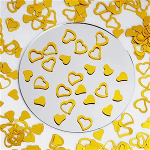 Gold Foil Confetti-Metallic Foil Wedding Party Heart Design
