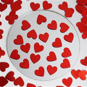 Red Foil Confetti-Dreamy Metallic Foil Wedding Heart Design