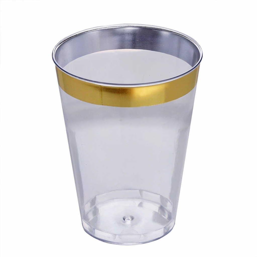 7 oz Gold/Clear Plastic Cup-
