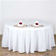 108" White Polyester Table Cover-