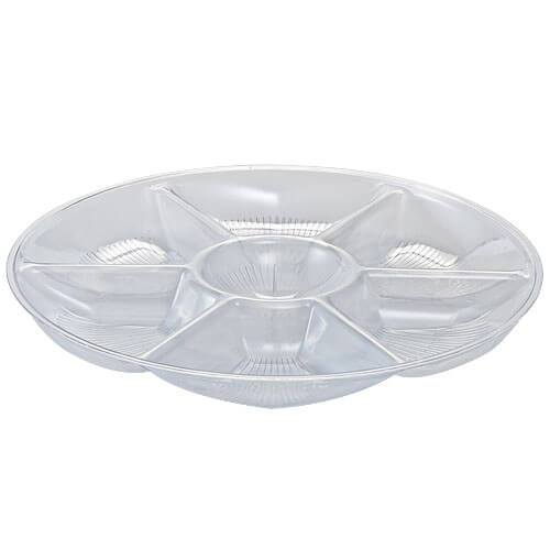 14" 7- COMPARTMENT CLEAR TRAY (1ct)