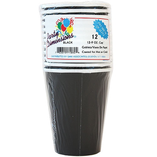 9oz Black Cup - Hot cup (12 ct)