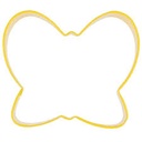 YELLOW 3IN METAL BTTRFLY CTTR 2308-1307