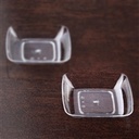 2.375" x 2.375" Clear Plastic Plate-