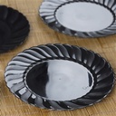 10.25" Black Plastic Plate-