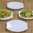 2" x 3" White Plastic Plate-
