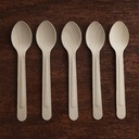 6" Natural Tone Birchwood Spoon-