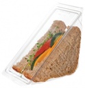 PLASTIC HINGED LID SANDWICH WEDGE TRAY 50CT