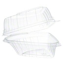 PLASTIC HINGED LID PIE WEDGE TRAY 25ct