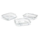 6" Clear 3pt Plastic Hinged Lid Tray