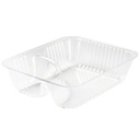Clearpac 6"x 5"x 1.5" Nacho Small Tray Plastifar 16040