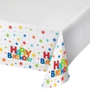 Plastic Happy Birthday Table Cover 54"x84" WM342557 Rectangle