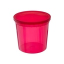 PLASTIC CONTAINER W/LID ROUND DELI RED 80oz (5ct)