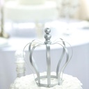 9" Silver Metal Royal Crown Cake Topper | Wedding Cake Toppers