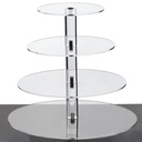 4 Tier | 12" Round Acrylic Cake Stand | Tiered Cupcake Stand | Dessert Stand
