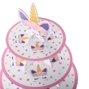3 Tier | 15" Unicorn Cardboard Cupcake Stand | Cupcake Holder Dessert Stand for Unicorn Themed Party