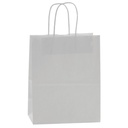 WHITE HANDLE BAG 8"x4 3/4"x10 1/4" (140112) 25CT