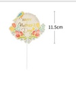 Happy Mother's Day Cake Topper W/ A Bird And Flowers  Design