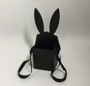 BLACK BUNNY FLOWER/CAKE/GIFT BOX W/HANDLE (W5901)