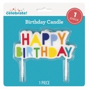 HAPPY BITHDAY CANDLE 1PC (WM45197-0722)