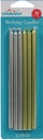 WTC SILVER/ GOLD LONG BIRTHDAY CANDLES 12PC