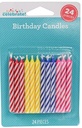 ASSORTED COLOR BIRTHDAY CANDLES 24PC