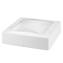 10" x 10" x 2.5" White Cake Box W/Window (CWW-10)