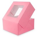 14" x 14" x 6" Pink Cake Box W/Window (CP-04)