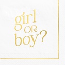 GOLD GIRL OR BOY BEVERAGE NAPKINS (16 ct) (500116)