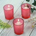 Red Glass Candle-