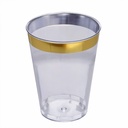 7 oz Gold/Clear Plastic Cup-