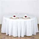 108" White Polyester Table Cover-