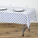 54" x 72" Black/Royal Blue Vinyl Table Cover-