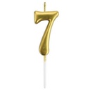 Celebrate Gold Number 7 Birthday Candle