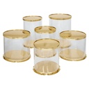 Round Plastic Cake Box 10x13.5 GOLD