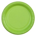 7" Lime Green Plate -  (24 ct)