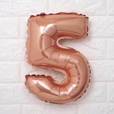 16" Rose Gold Mylar Foil Number Balloons - 5
