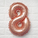 16" Rose Gold Mylar Foil Number Balloons - 8