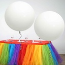 2 Pack | 32" Large Round Balloons Latex Helium Balloons | Pastel White
